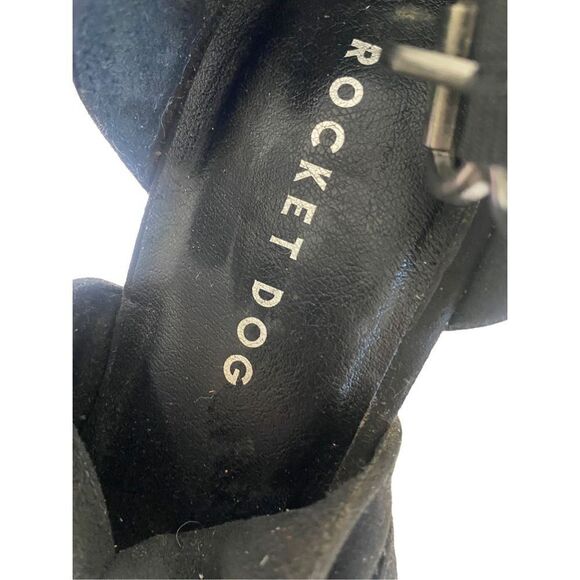 Rocket Dog Suede Studded Peep Toe Wedges - Picture 7 of 12